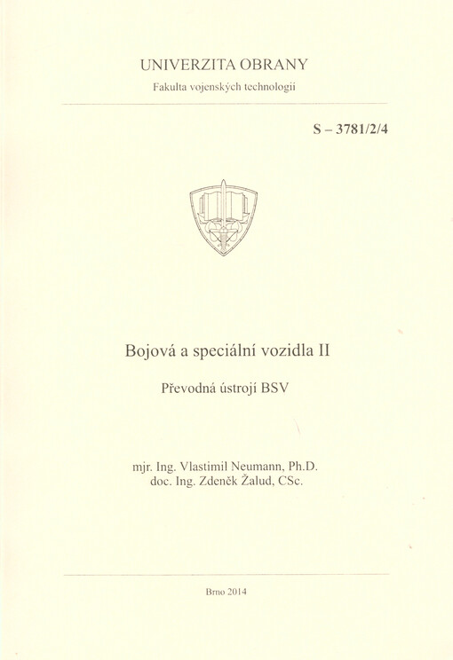 Bojová a speciální vozidla II :převodná ústrojí BSV