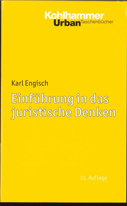 Einführung in das juristische Denken
