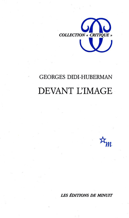 Devant l'image :question posée aux fins d'une histoire de l'art