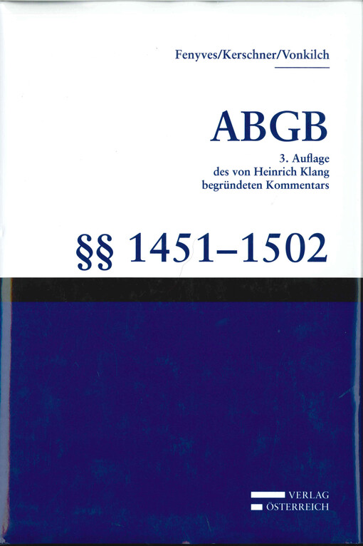 ABGB :§§ 1451 bis 1502