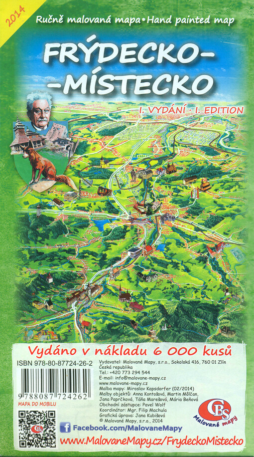Ručně malovaná mapa Frýdecko-Místecko