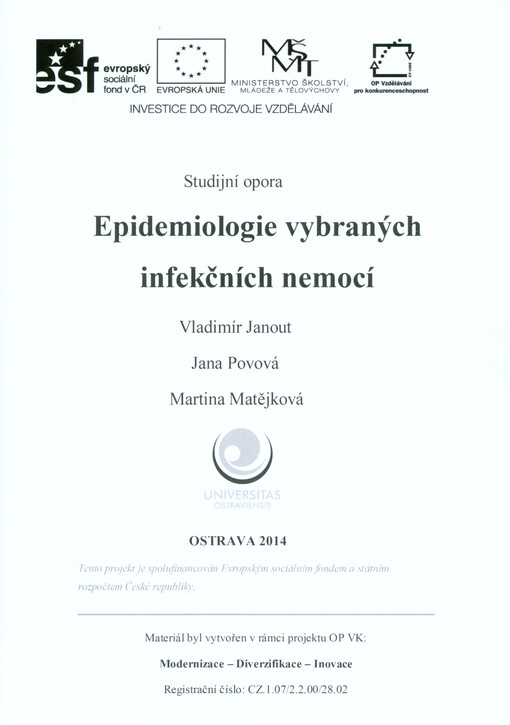 Epidemiologie vybraných infekčních nemocí :studijní opora