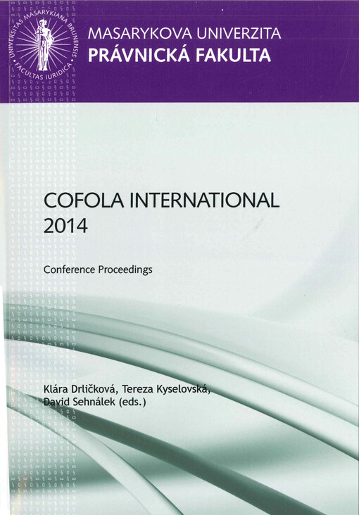  Cofola international 2014  : sborník příspěvků z konference  