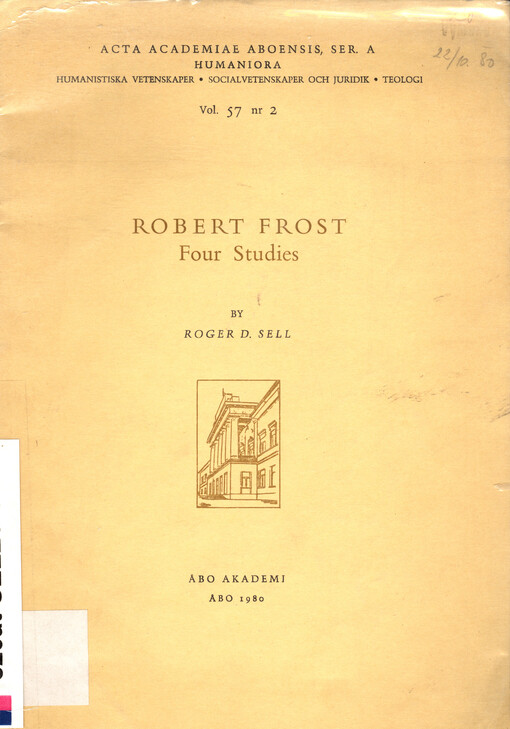 Robert Frost : four studies   