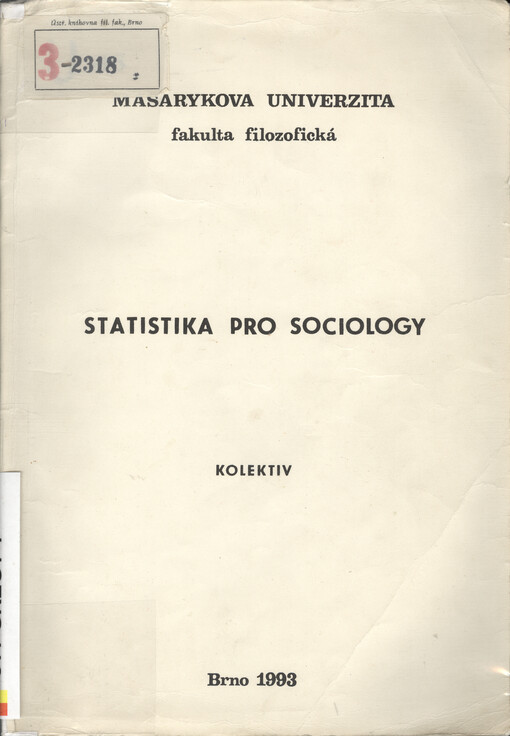 Statistika pro sociology