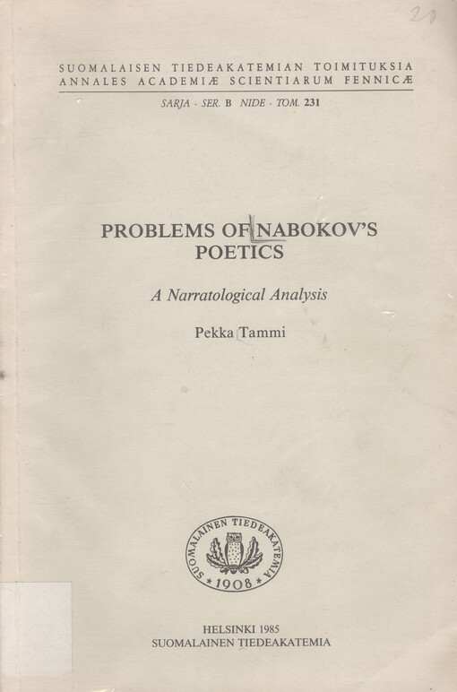 Problems of Nabokov's poetics : a narratological analysis   