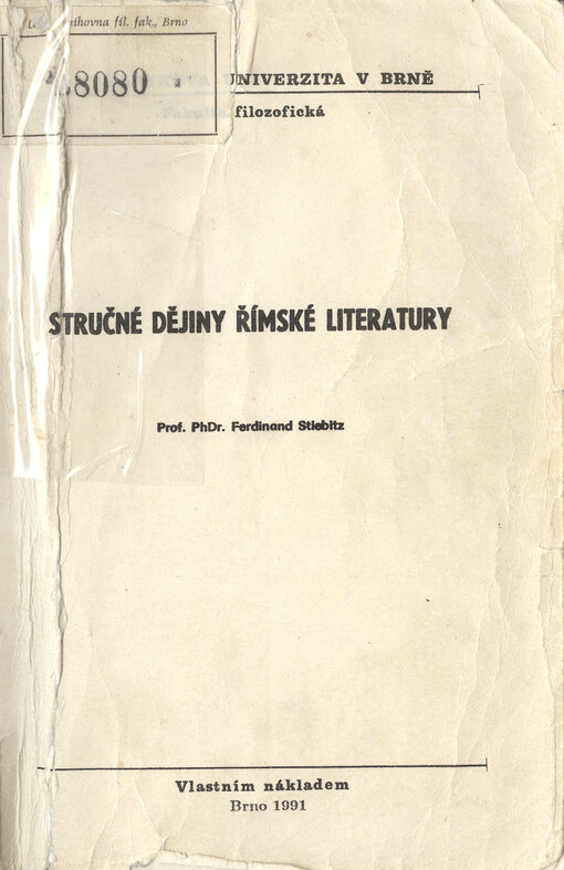 Stručné dějiny římské literatury    