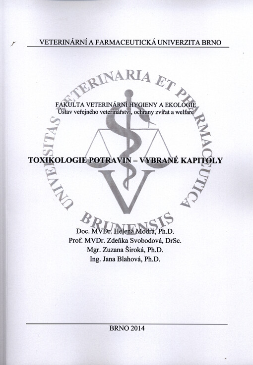 Toxikologie potravin - vybrané kapitoly    