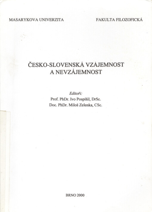 Česko-slovenská vzájemnost a nevzájemnost
