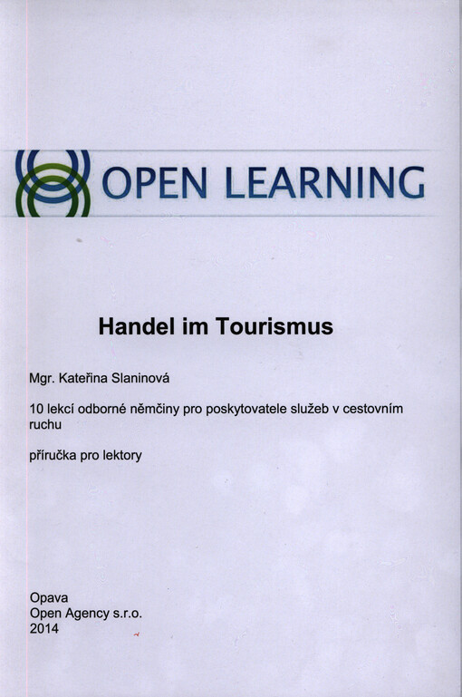 Handel im Tourismus : 10 lekcí odborné němčiny pro poskytovatele služeb v cestovním ruchu   