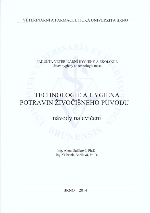 Technologie a hygiena potravin živočišného původu : návody na cvičení   