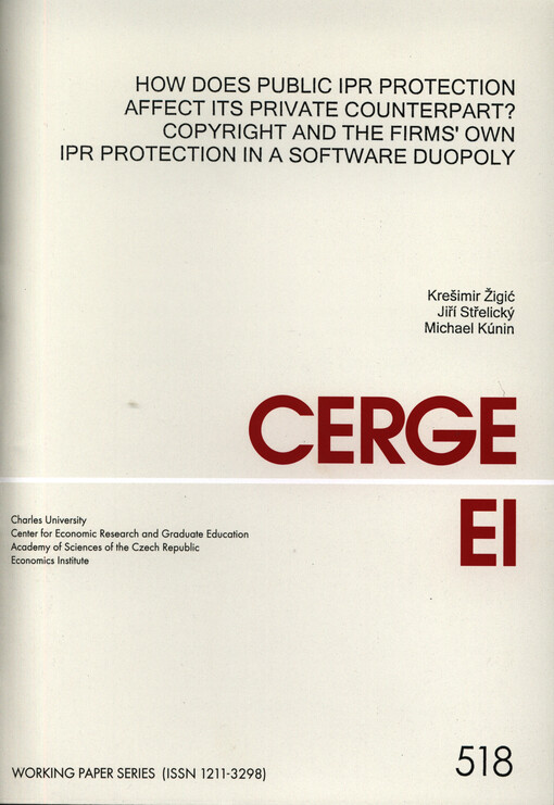 How does public IPR protection affect its private counterpart? :copyright and the firms' own IPR protection in a software duopoly
