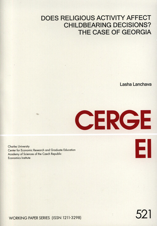 Does religious activity affect childbearing decisions? :the case of Georgia