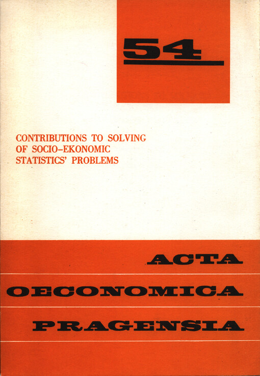 Contributions to solving of socio-economic statistics' problems