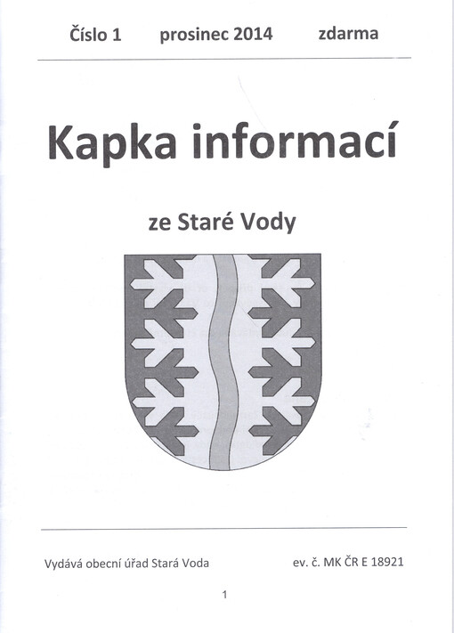 Kapka informací ze Staré Vody