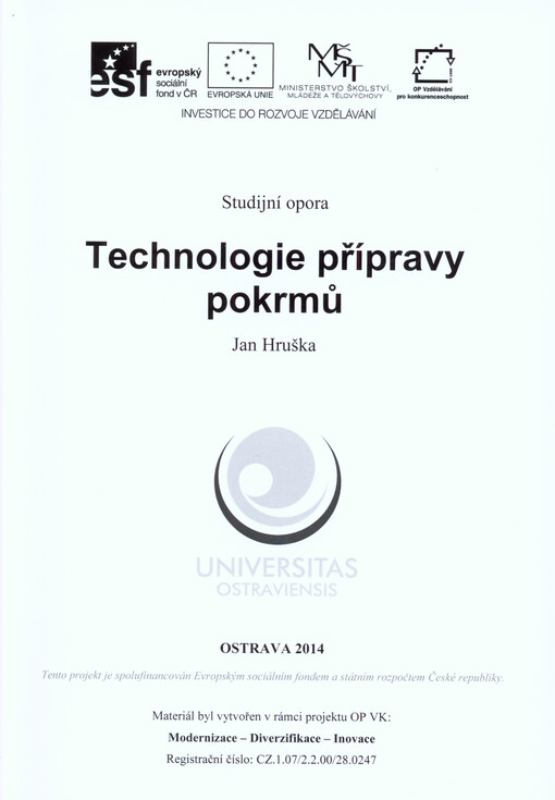Technologie přípravy pokrmů :studijní opora