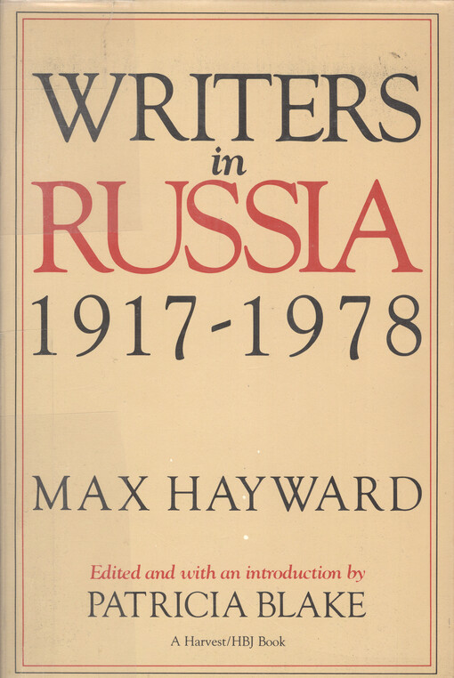 Writers in Russia : 1917-1978   