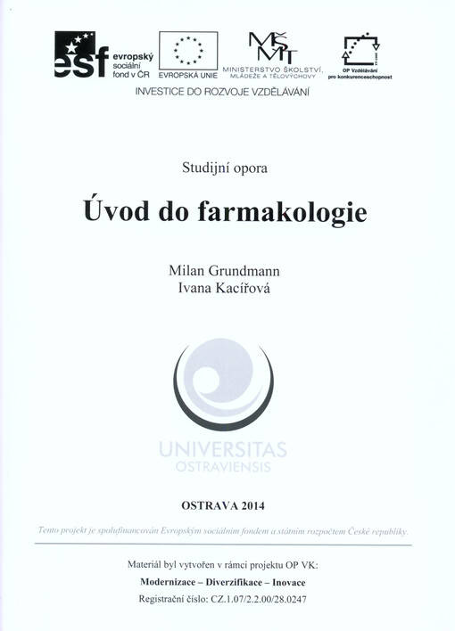 Úvod do farmakologie :studijní opora