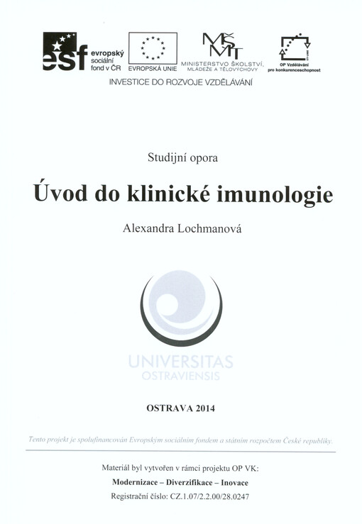 Úvod do klinické imunologie : studijní opora   