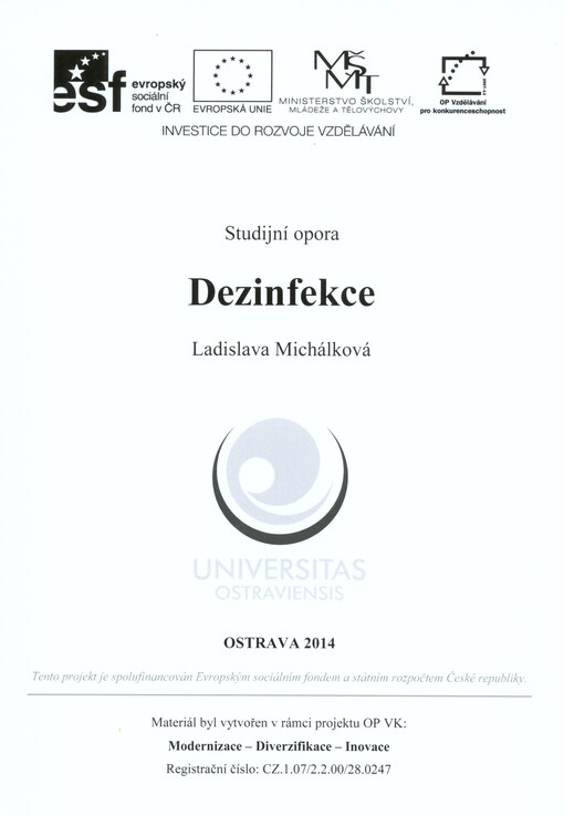 Dezinfekce : studijní opora   