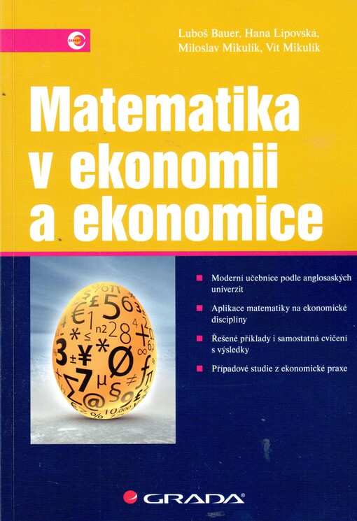 Matematika v ekonomii a ekonomice