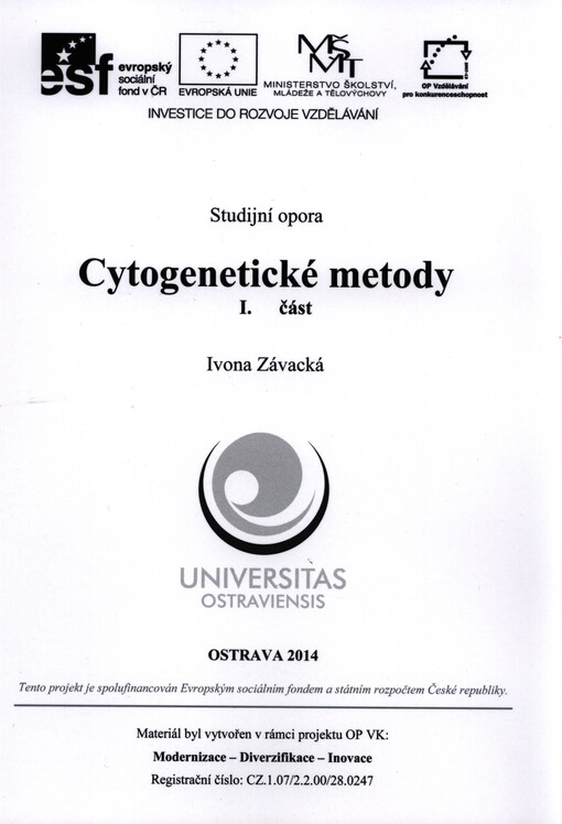 Cytogenetické metody :studijní opora