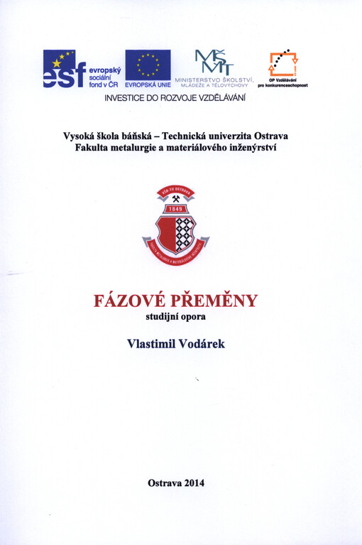Fázové přeměny : studijní opora   