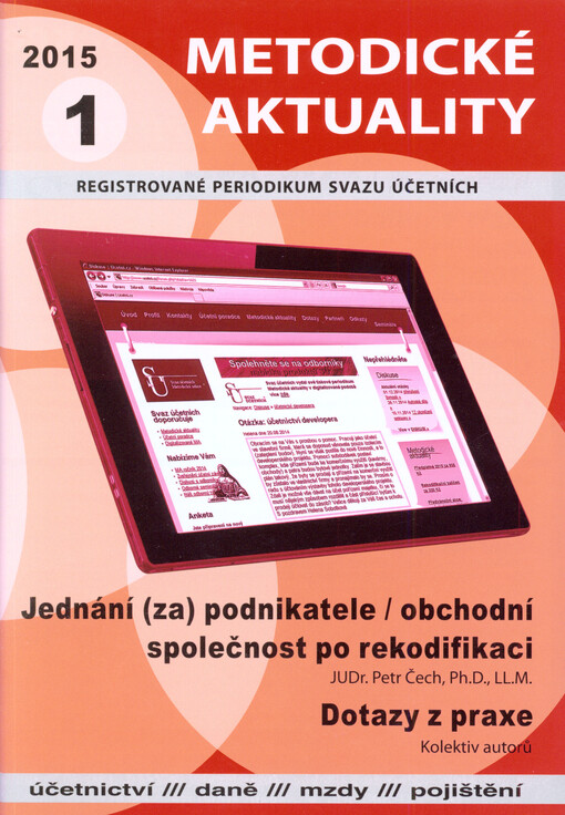 Jednání (za) podnikatele - obchodní společnost po rekodifikaci