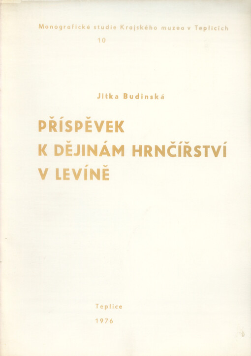 Příspěvek k dějinám hrnčířství v Levíně