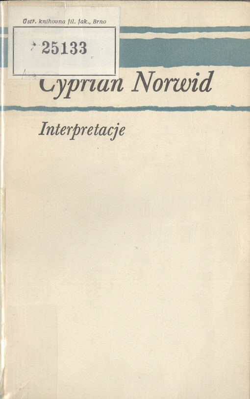 Cyprian Norwid : interpretacje.   