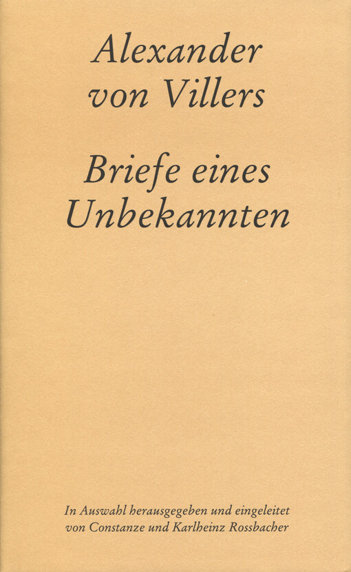 Briefe eines Unbekannten    