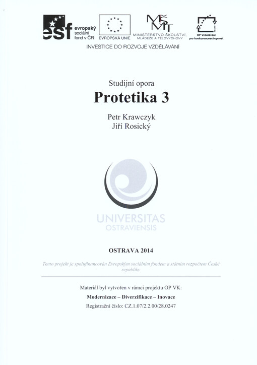 Protetika 3 : studijní opora   