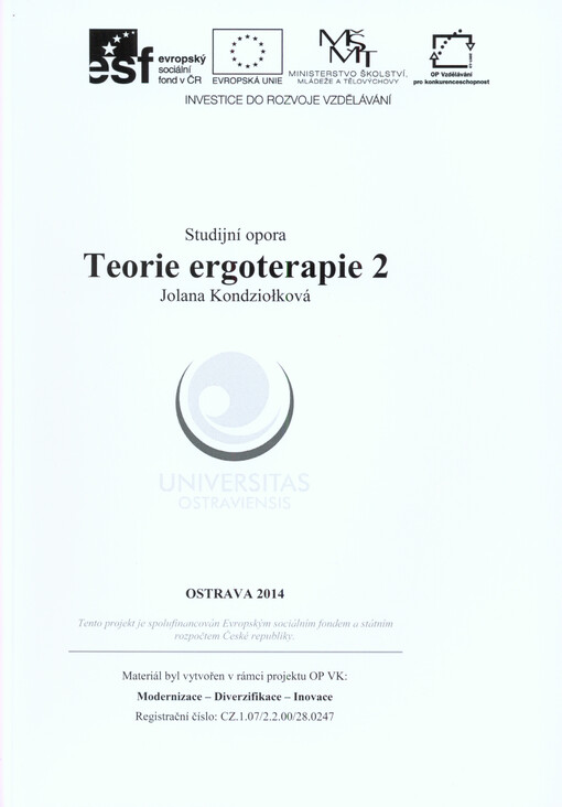 Teorie ergoterapie 2 : studijní opora