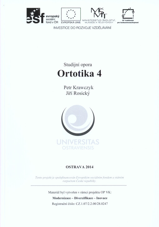 Ortotika 4 : studijní opora