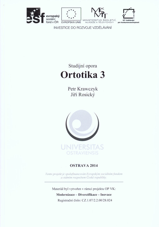 Ortotika 3 : studijní opora