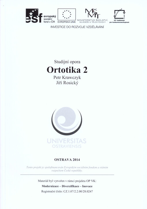 Ortotika 2 : studijní opora