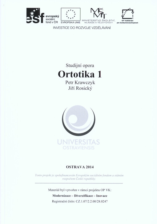 Ortotika 1 : studijní opora