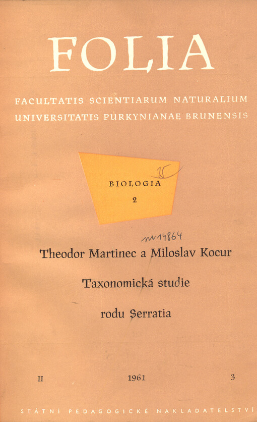 Taxonomická studium rodu Serratia