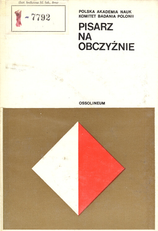 Pisarz na obczyźnie :praca zbiorowa