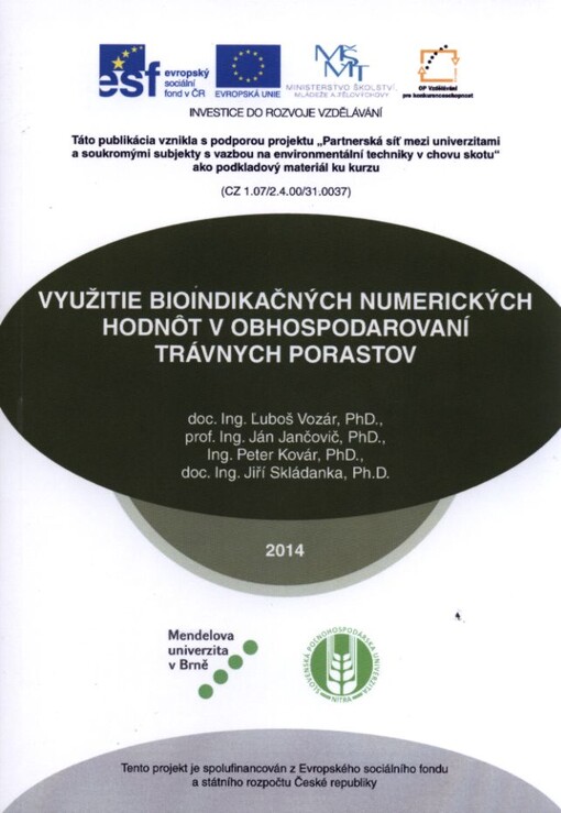 Využitie bioindikačných numerických hodnot v obhospodarovaní trávnych porastov