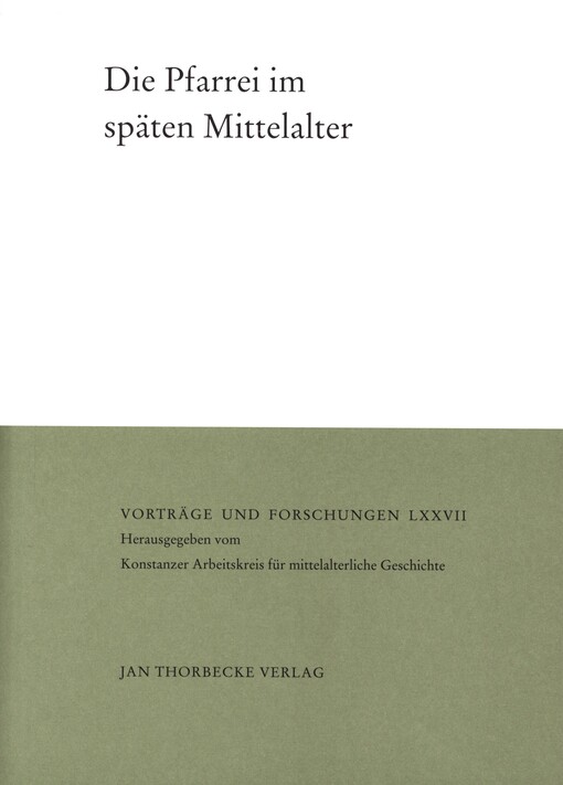 Die Pfarrei im späten Mittelalter