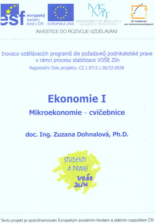Ekonomie Imikroekonomie - cvičebnice