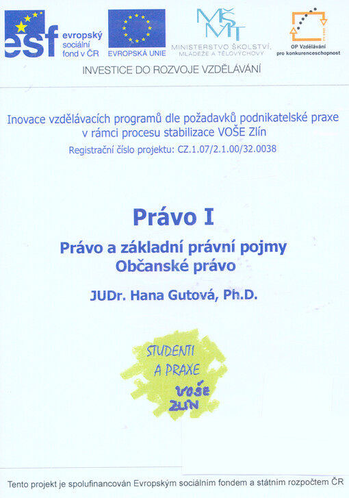 Právo Iprávo a základní právní pojmy : občanské právo