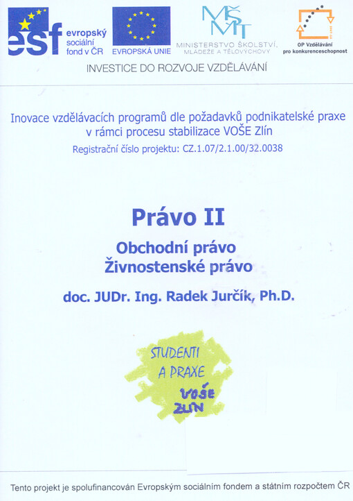 Právo IIobchodní právo : živnostenské právo
