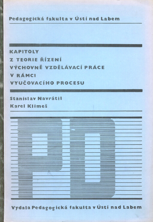Kapitoly z teorie řízení výchovně vzdělávací práce v rámci vyučovacího procesu