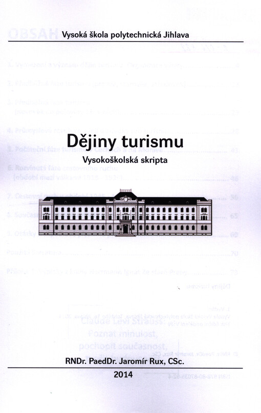 Dějiny turismu :vysokoškolská skripta