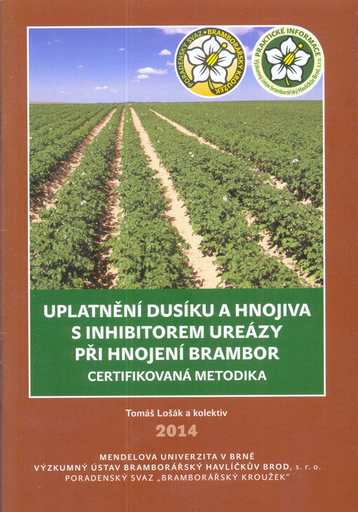 Uplatnění dusíku a hnojiva s inhibitorem ureázy při hnojení brambor :certifikovaná metodika