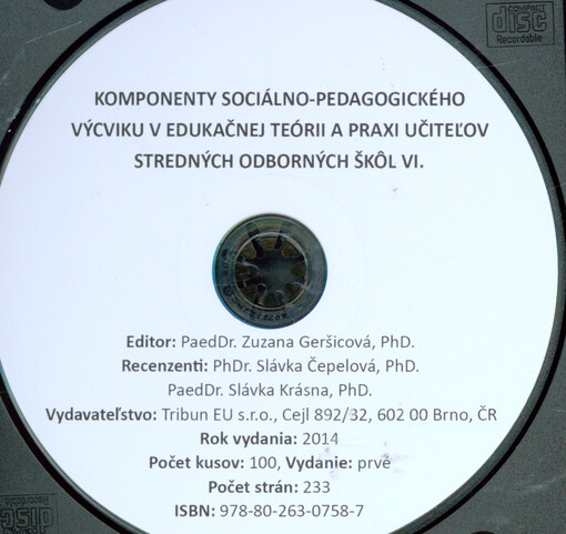 Komponenty sociálno-pedagogického výcviku v edukačnej teórii a praxi učiteľov stredných odborných škôl VI