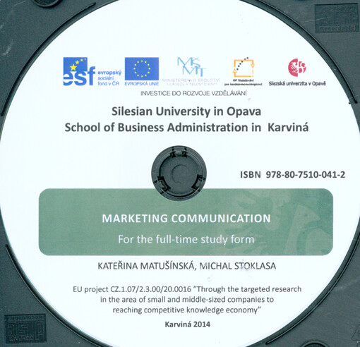 Marketing communicationfor the full-time study form