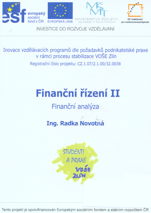 Finanční řízení IIfinanční analýza